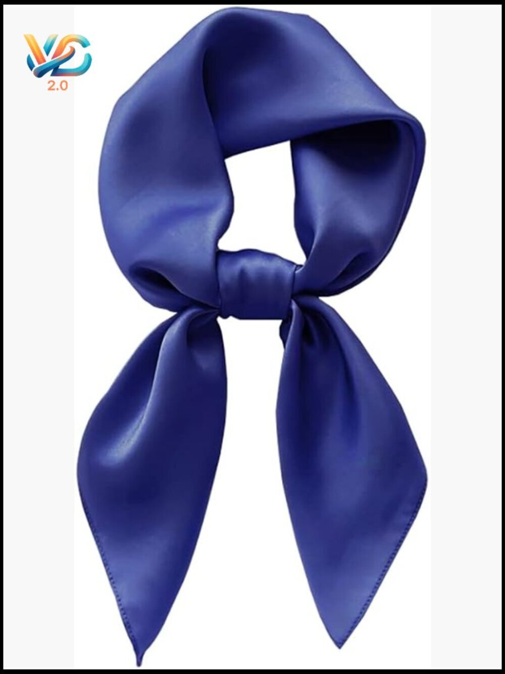 Chiffon Square Scarf for Hair Wrapping Retro Satin Ribbon Scarf 23.6"